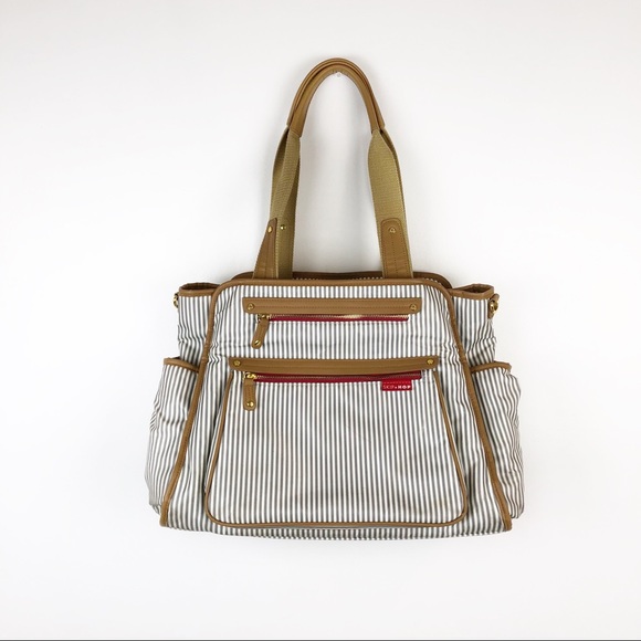 NEW Skip Hop Grand Central Take-It-All Diaper Bag French Stripe